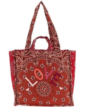 Call it By Your Name Sac Cabas Matelassé À Imprimé Bandana - Rouge