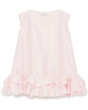 Viktor & Rolf Vestido Corto Con Pliegues - Rosa