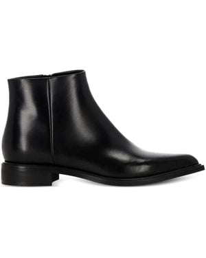 Rodo Pointed-Toe Leather Boots - Black