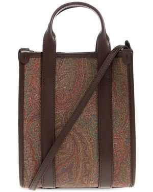 Etro Verticale Xs Paisley-Print Tote Bag - Brown