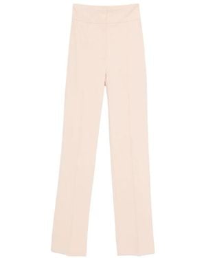 Elisabetta Franchi Pantalon Évasé À Taille Haute - White