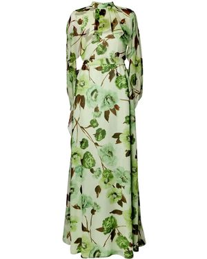 Erdem Abito A Fiori - Verde