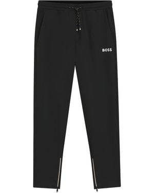 BOSS Spin Trainingsbroek Met Ritsdetail - Zwart