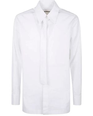 Jil Sander Tie-Neck Shirt - White