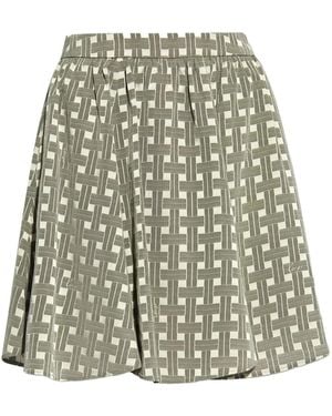 KENZO Plaid-Print Mini Skirt - Natural