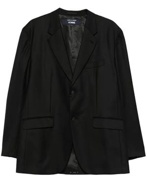 Comme des Garçons Single-Breasted Notch-Lapels Jacket - Black
