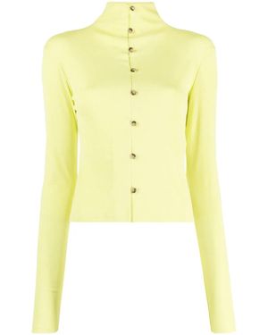 Nanushka Teddie Stretch-Jersey Top - Yellow