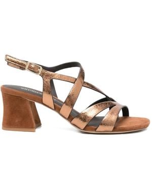 Bruno Premi Strappy Leather Sandals - Brown