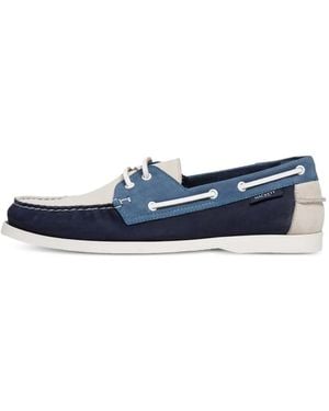 Hackett Segelschuhe Mit Nubukledereinsätzen - Blau