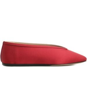 Le Monde Beryl Luna Satin Ballet Flats - Red