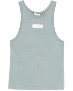 Alysi Label Detail Top - Blue