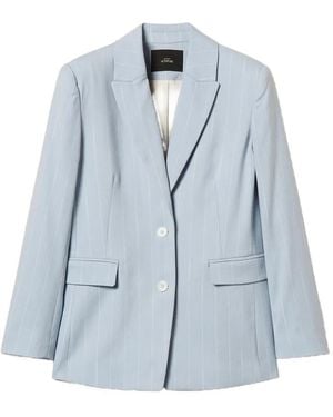 Twinset Pinstripe Blazer - Blue