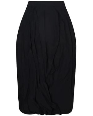 Junya Watanabe Asymmetrischer Midirock - Schwarz