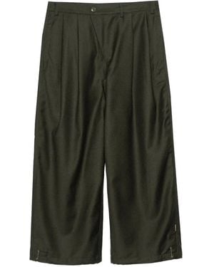 Maharishi プリーツ ワイドパンツ - グリーン