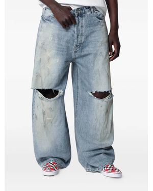 DAGGER Jean Johnny À Effet Usé - Bleu