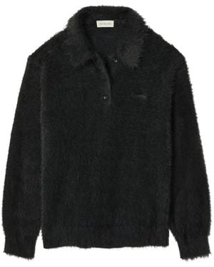 Calvin Klein Long-Sleeve Polo Top - Black