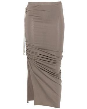 Rick Owens Jupe À Lien De Resserrage - Grey