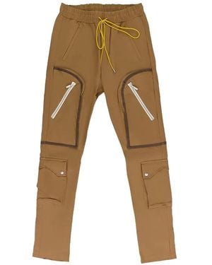 Rhude Cargo-Pockets Straight-Leg Trousers - Natural