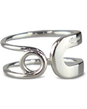 Ambush Safety Pin Ring - White