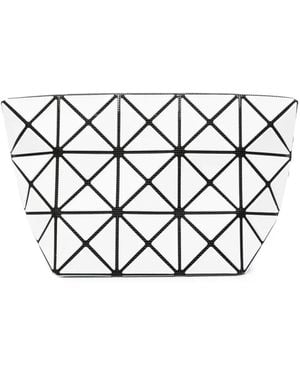 Issey Miyake Patent Geometric-Pattern Clutch - White