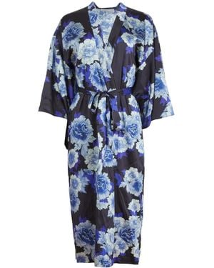 Fleur du Mal Silk Robe - Blue