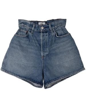 Agolde Lyonne High Waist Shorts - Blauw