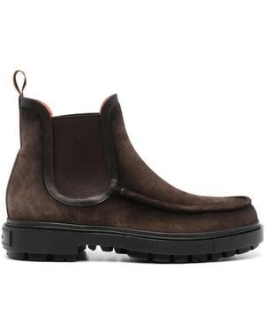 Santoni Chelsea-Boots Aus Wildleder - Braun