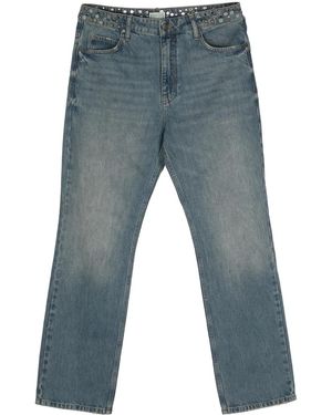 Guess Studded Straight-leg Jeans - Blue