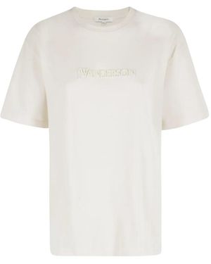 JW Anderson Logo-embossed t-shirt - Weiß