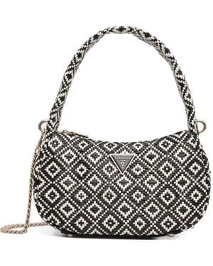 Guess Umhängetasche Mit Logo-Schild - Grau