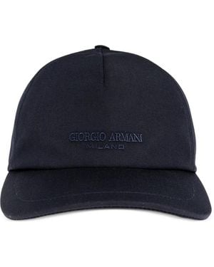 Giorgio Armani Casquette À Plaque Logo - Blue