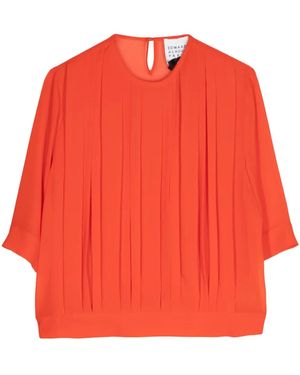 Edward Achour Paris Blouse À Col Rond - Orange
