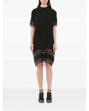 Givenchy Lace-Panel T-Shirt Dress - Black