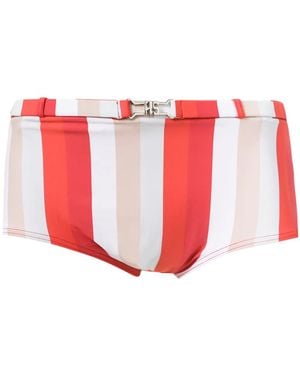 Amir Slama Gestreifte Badehose - Rot
