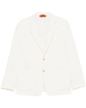 Barena Veste À Boutonnière - White
