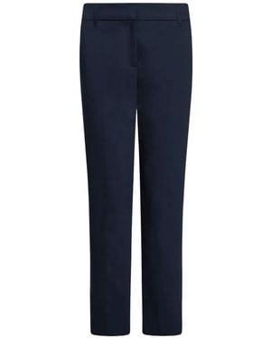 Marella Belt-Loops Pressed-Crease Pants - Blue