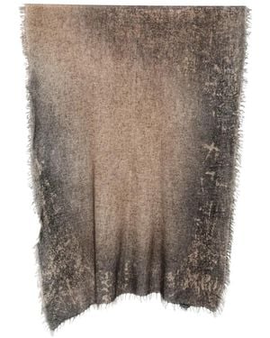 Avant Toi Frayed-Edge Cashmere Scarf - Brown
