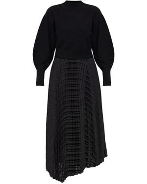 AllSaints Sinead Pleated Midi Dress - Black
