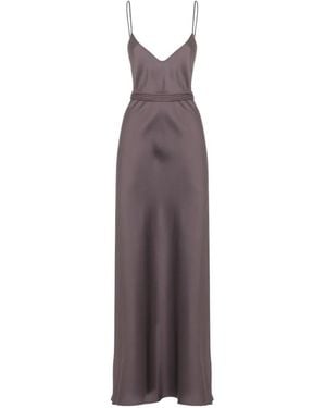 Antonelli Belted V-Neck Maxi Dress - Purple