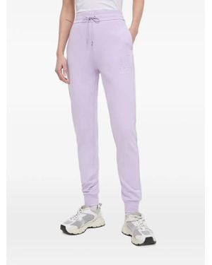 ARMANI EXCHANGE Drawstring Logo Trousers - Purple
