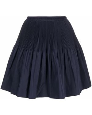 RED Valentino Pleated A-Line Skirt - Blue