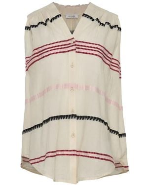 Devotion Striped Sleeveless Shirt - Natural