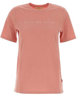 MICHAEL Michael Kors Camiseta De Algodón Con Logo En Relieve - Rosa