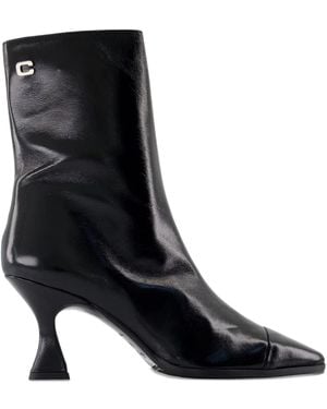 CAREL PARIS Cap-Toe Leather Boots - Black