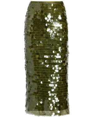 Cinq À Sept Calista Sequin Skirt - Green
