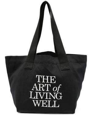 Sporty & Rich Print Tote Bag - Black