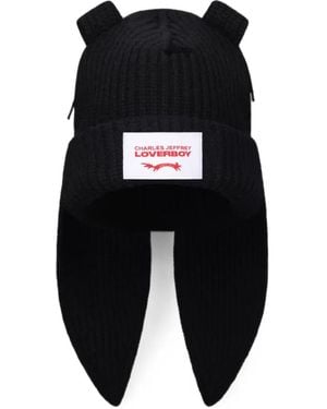 Charles Jeffrey Bonnet En Maille Épaisse - Noir