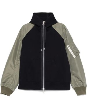 Sacai パネル パーカー - ブラック