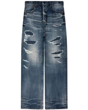 Mastercraft Union Jean Ample À Effet Usé - Blue