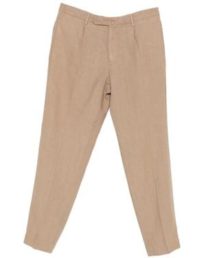 Dell'Oglio Belt-Loops Trousers - Natural